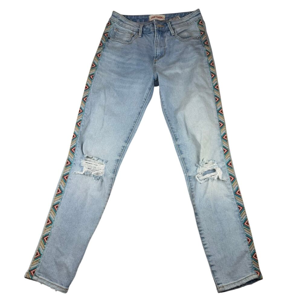 Driftwood Gizelle Skinny Jeans Size 24 Aztec Trim